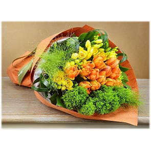 BO65  Flower Bouquet Hong Kong - Tulip and Freesia Flowers  